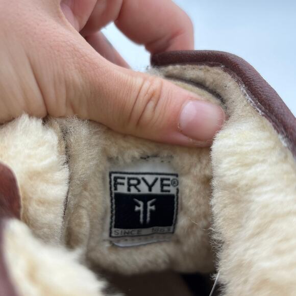 Frye Valerie Shearling Lined Lace Up Combat Boots Women's 8.5B - Picture 8 of 13